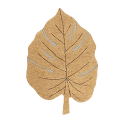 Tappeto Lavabile Foglia di Monstera - Miele - 120 x 180 cm Lorena Canals  