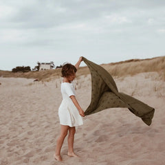 Copertina in mussola di cotone - Stampa Panda Rose in April  