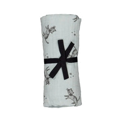 Copertina in mussola di cotone - Stampa Gatti Rose in April  