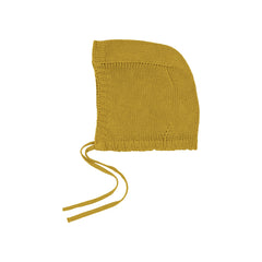 Cuffia Otto in maglia - Giallo senape Rose in April  