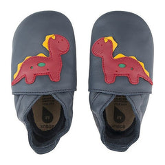 Scarpina Soft Sole, Blu con Dinosauro  