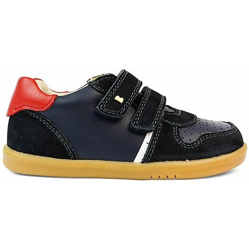 Scarpina Step Up Riley - Navy e Rosso - Stile Retrò Bobux  