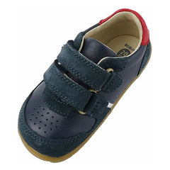 Scarpina Step Up Riley - Navy e Rosso - Stile Retrò Bobux  