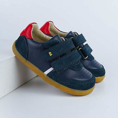 Scarpina Step Up Riley - Navy e Rosso - Stile Retrò Bobux  