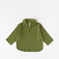 Camicia manica lunga cotone garzato verde MimaMini  