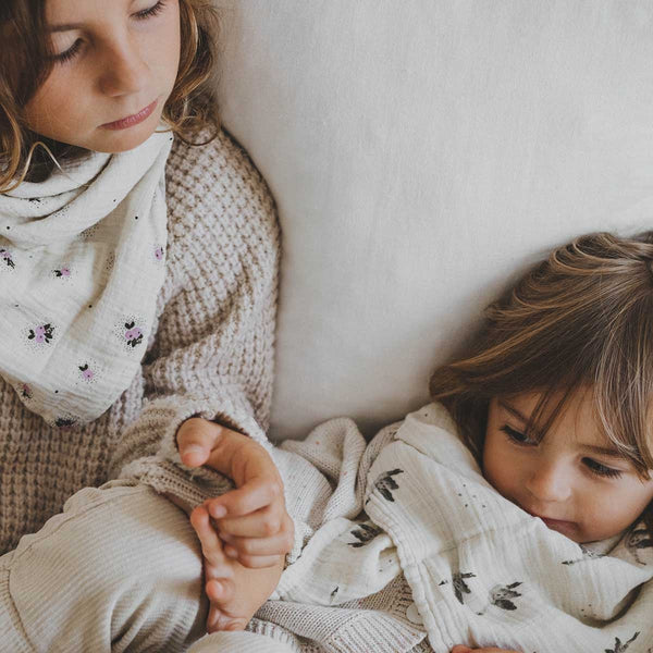 Copertina in mussola di cotone - Stampa Oche Rose in April  