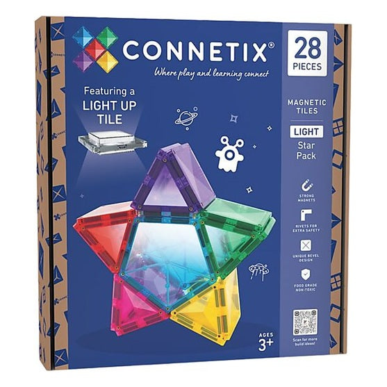 Connetix tiles costruzioni magnetiche 28 pezzi Light Star Pack