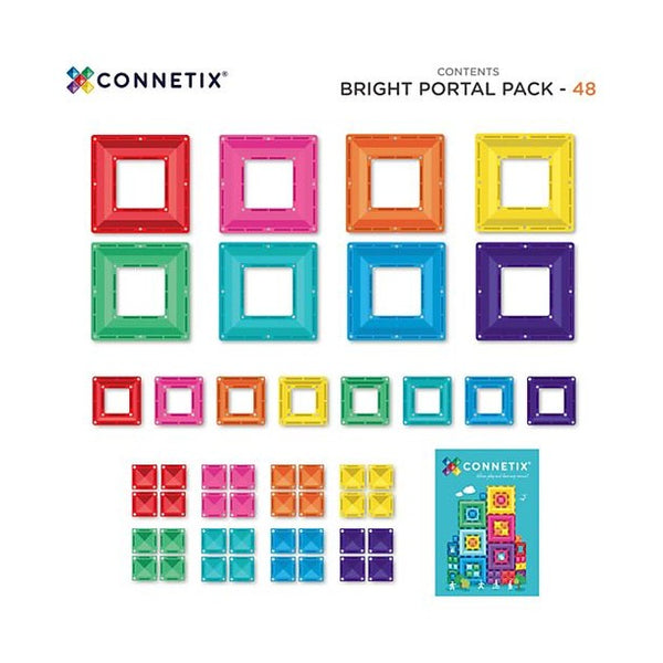 Connetix tiles costruzioni magnetiche 48 pezzi Bright Portal Pack