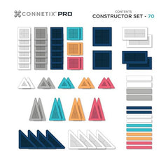 Connetix tiles costruzioni magnetiche 70 pezzi PRO Constructor Set