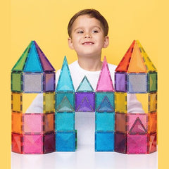 Connetix tiles costruzioni magnetiche 48 pezzi Glitter Castle Pack