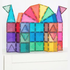 Connetix tiles costruzioni magnetiche 48 pezzi Glitter Castle Pack