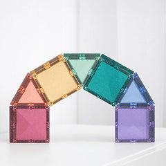 Connetix tiles costruzioni magnetiche 48 pezzi Glitter Castle Pack