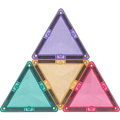 Connetix tiles costruzioni magnetiche 48 pezzi Glitter Castle Pack