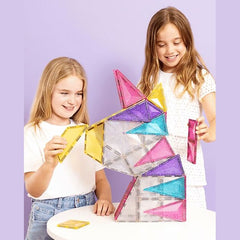 Connetix tiles costruzioni magnetiche 56 Pezzi Glitter Unicorn Pack