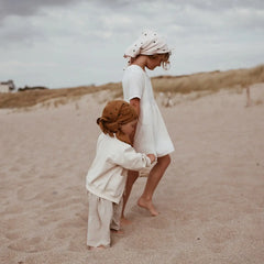 Copertina in mussola di cotone - Stampa Cuori Rose in April  