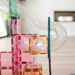 Connetix tiles costruzioni magnetiche 80 Pezzi Pastel Ball Run Expansion Pack  