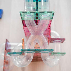 Connetix tiles costruzioni magnetiche 80 Pezzi Pastel Ball Run Expansion Pack  