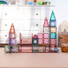 Connetix tiles costruzioni magnetiche 106 Pezzi Pastel Ball Run Pack  