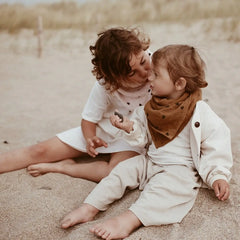 Copertina in mussola di cotone - Stampa Cuori Rose in April  