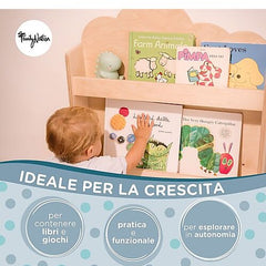 Libreria Montessori Frontale - Cloud - Legno di Betulla - Natural Family Nation