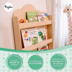 Libreria Montessori Frontale - Cloud - Legno di Betulla - Natural Family Nation