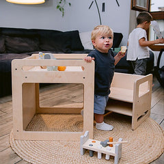 Set Tavolo+Sedia - Natural - Legno di Betulla Family Nation