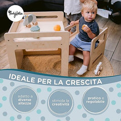 Set Tavolo+Sedia - Natural - Legno di Betulla Family Nation
