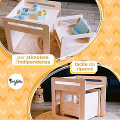 Set Tavolo+Sedia - Natural - Legno di Betulla Family Nation