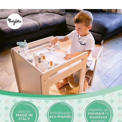 Set Tavolo+Sedia - Natural - Legno di Betulla Family Nation