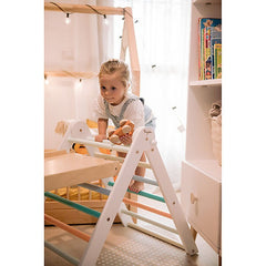 Triangolo Montessori Pikler Rainbow - Sunny Beach + Scivolo/Rampa Montessori Rainbow 2 in 1 Family Nation