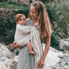 Fascia ad anelli portabebè Kidonya Perla in lino - Neko Slings  