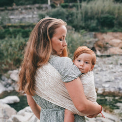 Fascia ad anelli portabebè Kidonya Perla in lino - Neko Slings  