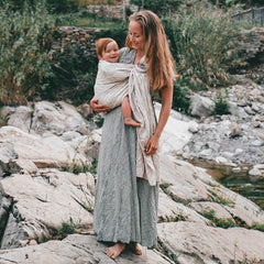 Fascia ad anelli portabebè Kidonya Perla in lino - Neko Slings  