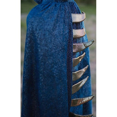 Mantello Drago della Notte con Cappuccio - Blu Elettrico Great Pretenders  