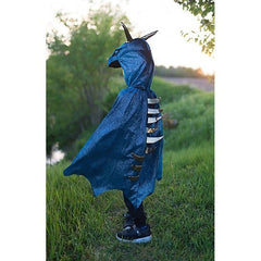 Mantello Drago della Notte con Cappuccio - Blu Elettrico Great Pretenders  