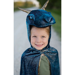 Mantello Drago della Notte con Cappuccio - Blu Elettrico Great Pretenders  