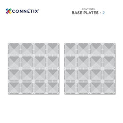 Connetix Tiles 2 Pezzi - Basi Magnetiche - Trasparente