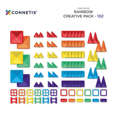 Connetix Tiles 102 Pezzi - Pacco Creativo - Arcobaleno
