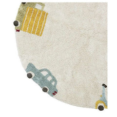 Tappeto Tondo Lavabile Wheels - Eco City - Diametro 140 cm Lorena Canals  