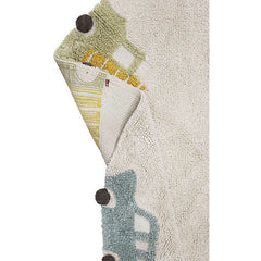 Tappeto Tondo Lavabile Wheels - Eco City - Diametro 140 cm Lorena Canals  