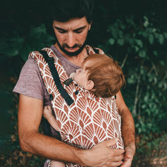 Marsupio Ergonomico Regolabile Neko Switch Baby Size Kidonya Mocha in lino  