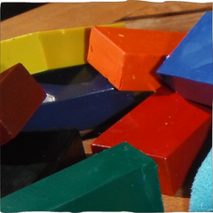 Set 16 mattoncini cera scatola latta Stockmar  