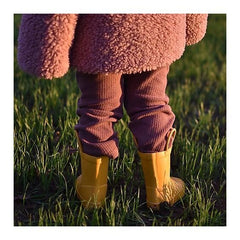 Stivali da Pioggia in Gomma - Foderati in Cotone - Giallo Opaco Mr.Tiggle  