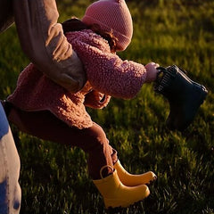 Stivali da Pioggia in Gomma - Foderati in Cotone - Giallo Opaco Mr.Tiggle  