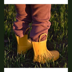 Stivali da Pioggia in Gomma - Foderati in Cotone - Giallo Opaco Mr.Tiggle  