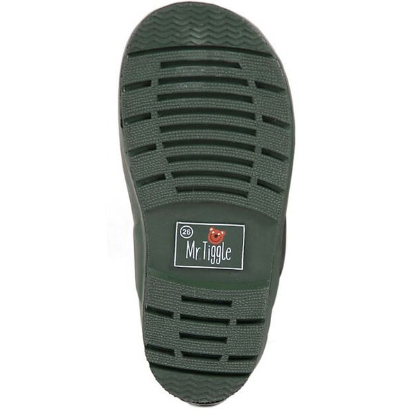 Stivali da Pioggia in Gomma - Foderati in Cotone - Verde Opaco Mr.Tiggle  