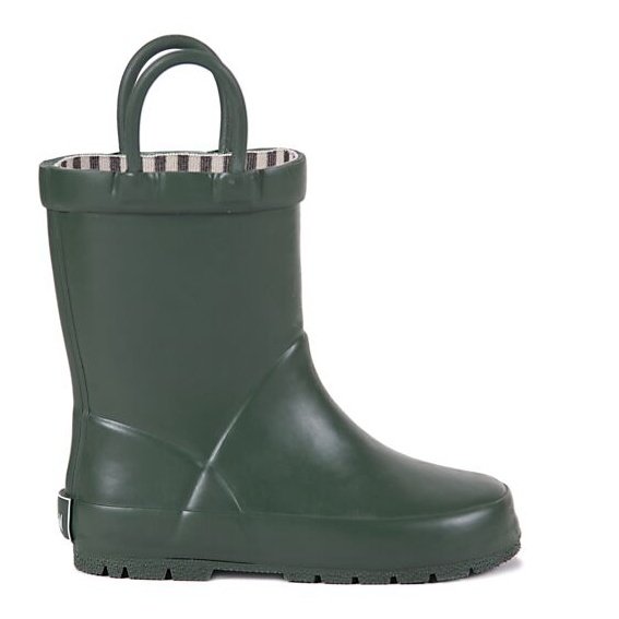 Stivali da Pioggia in Gomma - Foderati in Cotone - Verde Opaco Mr.Tiggle  