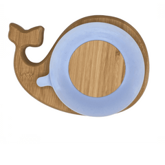 Piatto con cucchiaio in Bambù Balena Ecomikro  