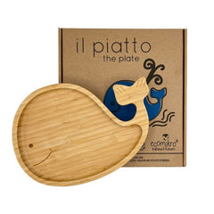 Piatto con cucchiaio in Bambù Balena Ecomikro  