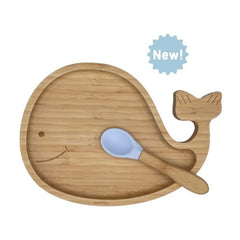 Piatto con cucchiaio in Bambù Balena Ecomikro  